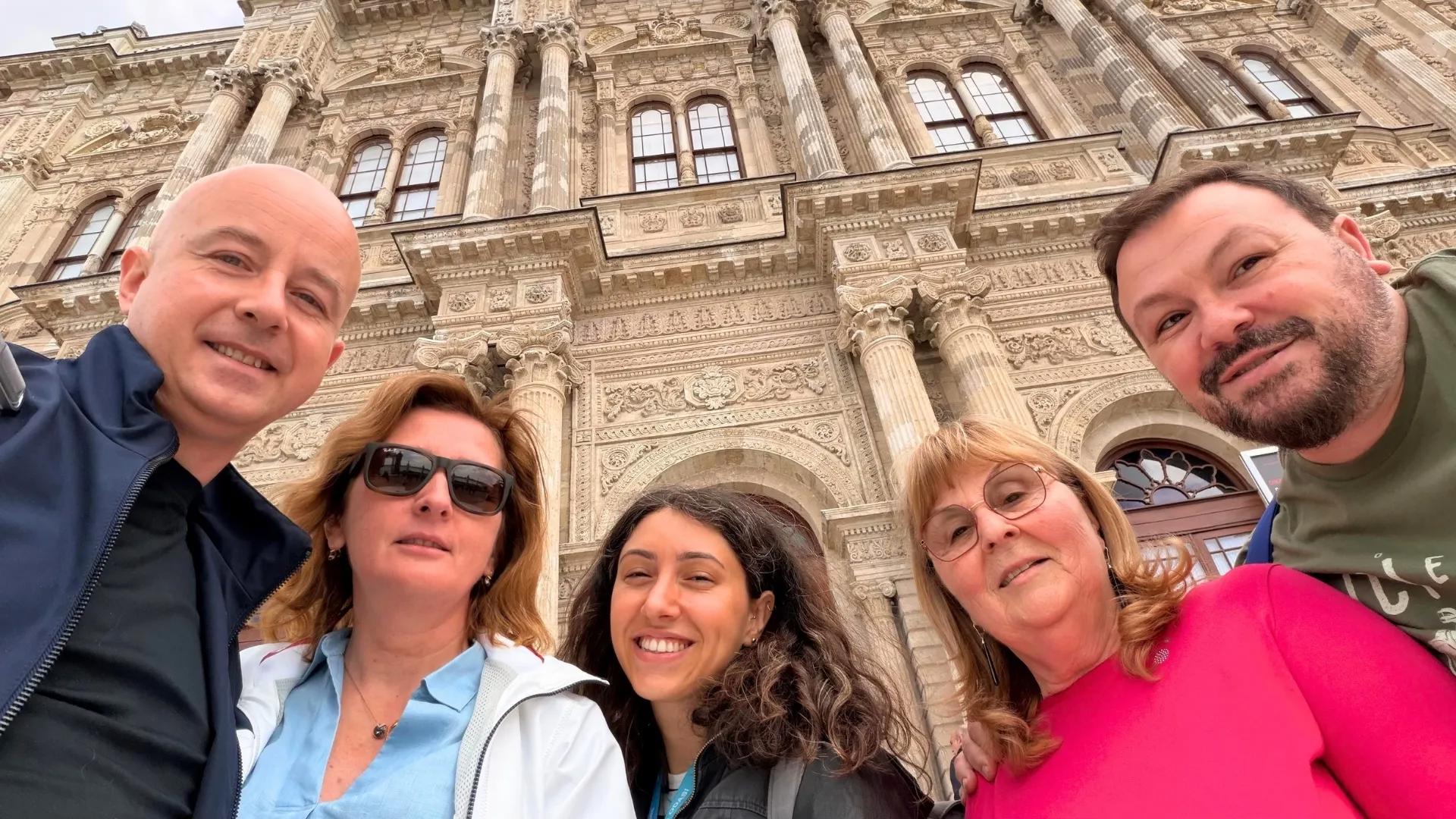 Explore the stunning architecture of Dolmabahce Palace on a private Istanbul city tour with a local guide.