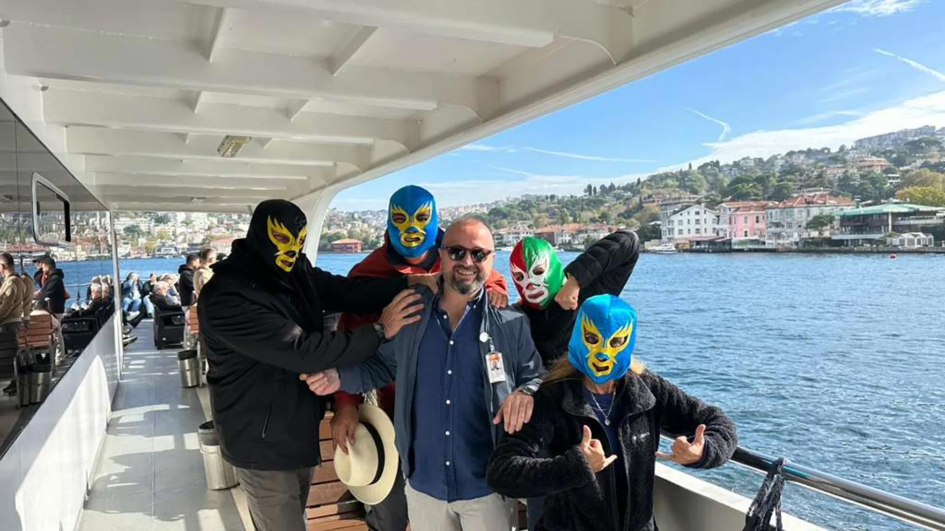 Capture fun travel moments on a private Bosphorus cruise in Istanbul with scenic waterfront views.