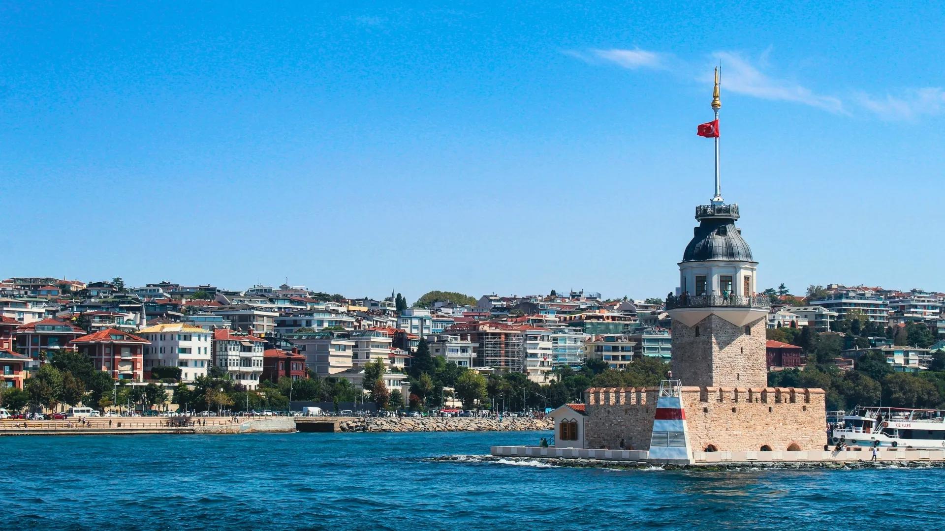 See the famous Maiden’s Tower on a Bosphorus cruise in Istanbul with Asian side coastal views.
