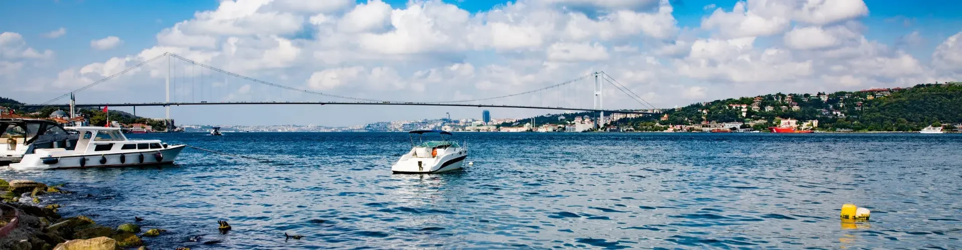 Guests enjoying a private luxury yacht tour on the Bosphorus in Istanbul.