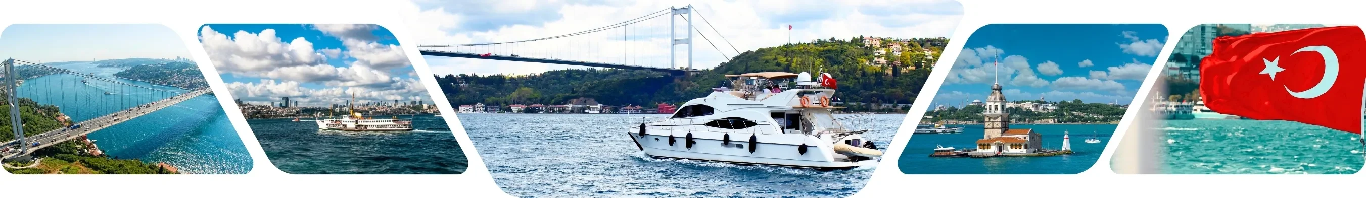 A stunning collage displaying various buildings and mountains, including Istanbul, Pamukkale, and Cappadocia for tour listing page of Guided Istanbul Tours