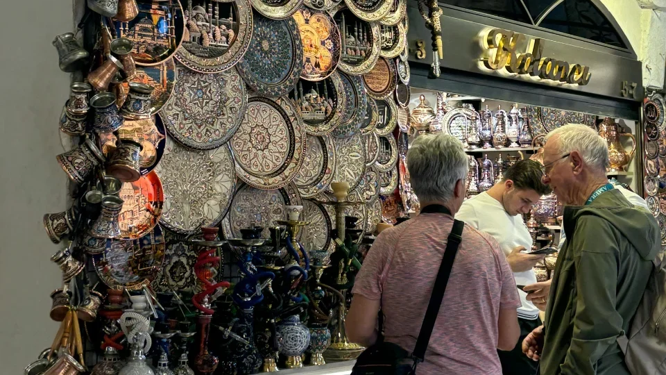 Travelers in antique shop (4)